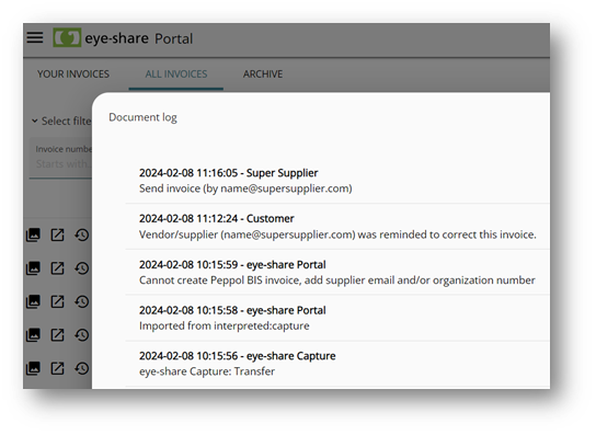 document log eye-share portal